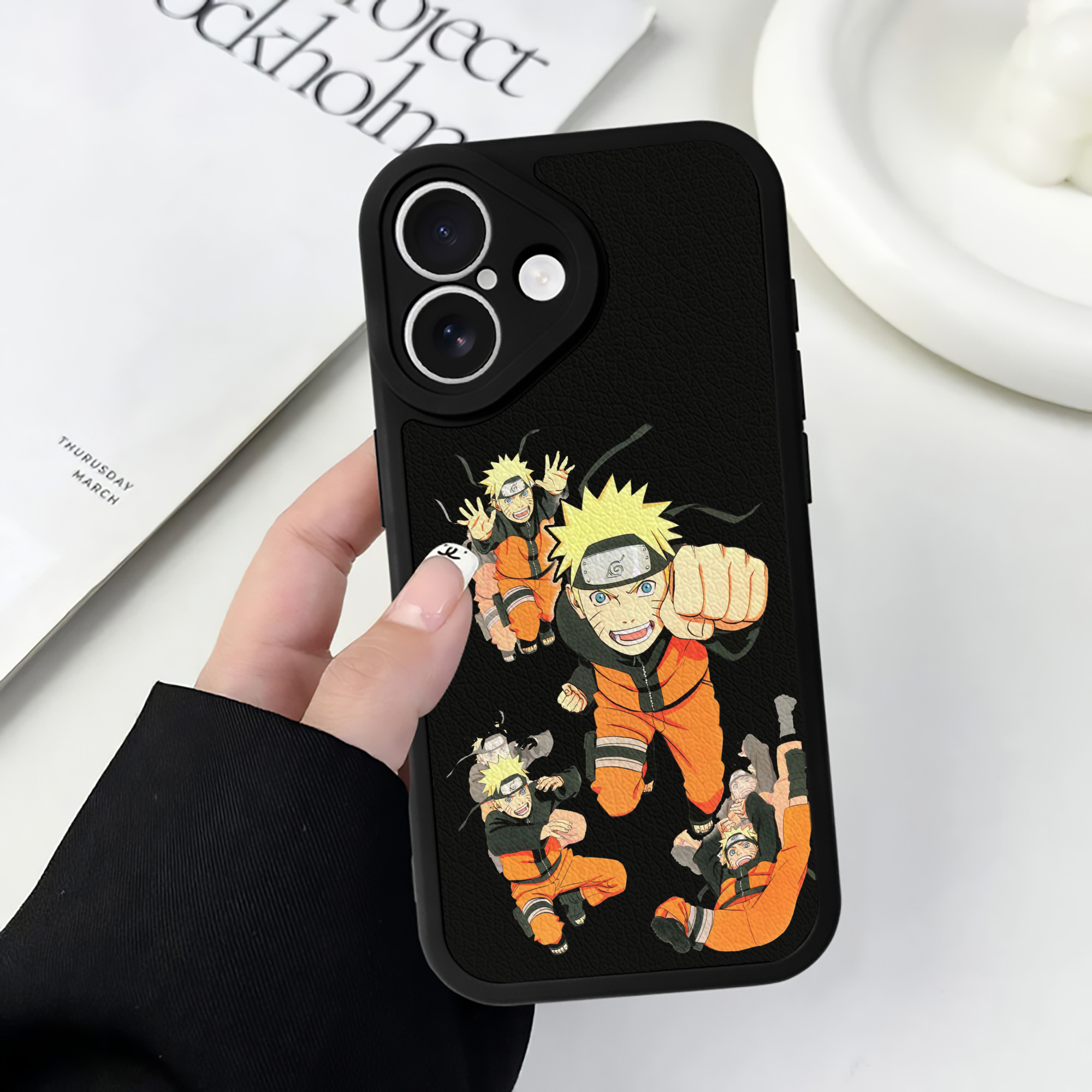 （画像用） NARUTO -ナルト- うずまき ナルト Uzumaki Naruto 【iPhone 16シリーズ対応】シリコンスマホケース（レザー調） 材質：シリコン